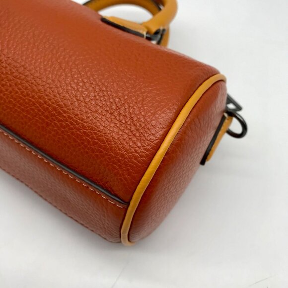 Coach Orange Pebbled Leather Lacey Crossbody Bag CB876 - Picture 8 of 11